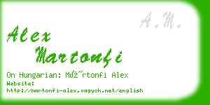 alex martonfi business card